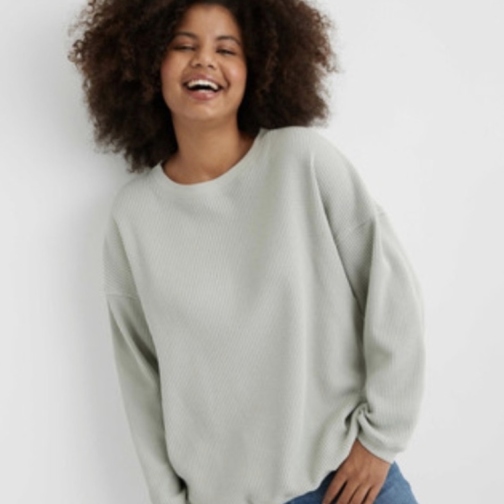 ❌SOLD❌Aerie Thermal Waffle Knit Pullover